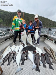 🎣 Another great day on the water with Homer Halibut Hunters!  Huge thanks to our guests for fishing with us — we can’t wait to have you back out on the boat.  Big thanks to Captain Captain Jared Cordingly and mate First Mate Joey Langford for a great trip! 🐟  #HomerHalibutHunters #AlaskaFishing #Homer #Halibut #CatchOfTheDay