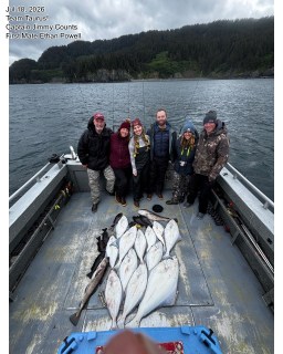 🎣 Another great day on the water with Homer Halibut Hunters!  Huge thanks to our guests for fishing with us — we can’t wait to have you back out on the boat.  Big thanks to Captain Captain Jimmy Counts and mate First Mate Ethan Powell for a great trip! 🐟  #HomerHalibutHunters #AlaskaFishing #Homer #Halibut #CatchOfTheDay