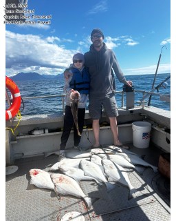 Captain Dave and First Mate Ethan helped put a deck full of fish on the boat!  Thanks everyone!