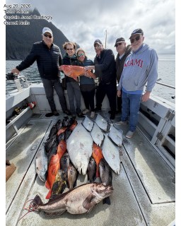 The last few days have been stellar with some awesome mixed bags and some great Halibut. With good weather them multi specie trips don’t disappoint! We can’t thank out guests enough, without them we wouldn’t make it through the season.