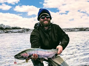 Tyler Ashby With an Amazing Kasilof River Steelhead